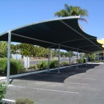 Double Dark Cloth Cantilever (butterfly) Carpark Shade Solution