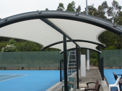 Tennis Court Curved Roof Shade Structure